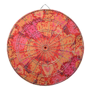 Süße bunte Mosaik-Herzen Hintergrundgestaltung Dartscheibe