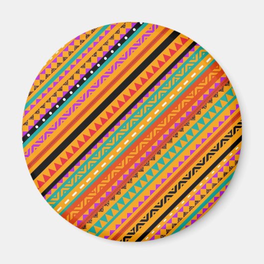 Süße bunte native aztekische Musterdesign Magnet (Vorne)