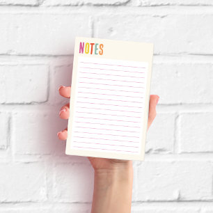 Süße bunte Notizen Memo Notizblock