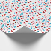 Süße bunte Papierflugzeuge, Flugpilot oder Pilot Geschenkpapier (Ecke)