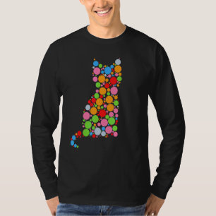 Süße bunte Punktkatze Internationaler Punktetag T-Shirt