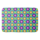 Süße bunte Retro-Blumen große Badematte (Vorderseite)