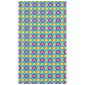 Süße bunte Retro-Blumen große Tischdecke (Vorderseite)