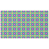 Süße bunte Retro-Blumen große Tischdecke (Vorderseite (Horizontal))