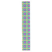 Süße bunte Retro-Blumen große Tischläufer (Vorderseite)