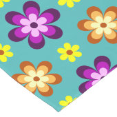Süße bunte Retro-Blumen große Tischläufer (Ecke)