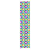 Süße bunte Retro-Blumen kleine Tischdecke (Vorderseite)
