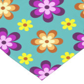 Süße bunte Retro-Blumen kleine Tischdecke (Ecke)
