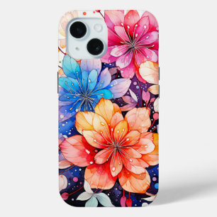 Süße bunte Retro-Blumenkunst Case-Mate iPhone Hülle