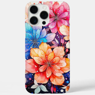 Süße bunte Retro-Blumenkunst iPhone 16 Pro Max Hülle