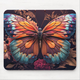 Süße bunte Schmetterlingsillustration Mousepad