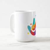 Süße bunte Smile-Handabdruck-Kaffeetasse Kaffeetasse (Vorderseite Links)