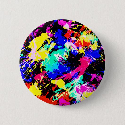 Süße bunte Spritzfarbe Button (Vorderseite)