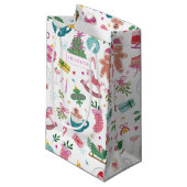 Süße bunte Weihnachtsgeschenktüte Kleine Geschenktüte (Vorderseite Schrägansicht)