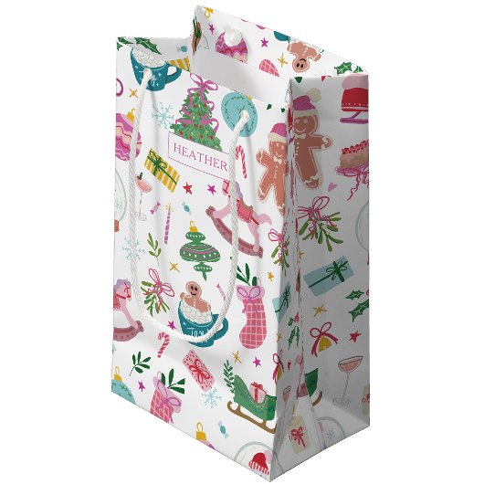Süße bunte Weihnachtsgeschenktüte Kleine Geschenktüte