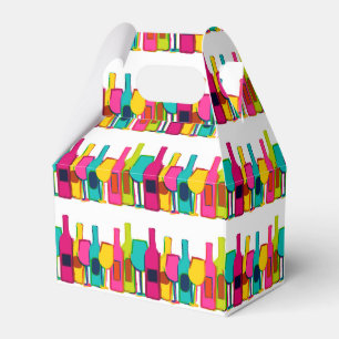 Süße bunte Weinflaschen Muster Geschenkschachtel