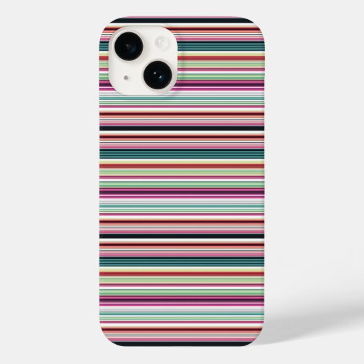 Süße bunte weiße Streifen Case-Mate iPhone Hülle (Rückseite)