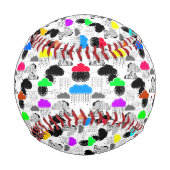 Süße bunte Wolkenmuster Baseball (Rückseite)