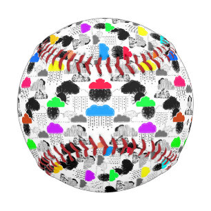 Süße bunte Wolkenmuster Baseball