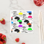 Süße bunte Wolkenmuster Serviette (Beispiel)