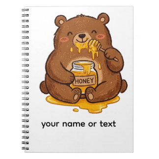 Süße Buntstift-Teddybär-Honig-Trink-Tasse Notizblock