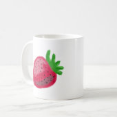 Süße Buntstift-Textur Rote Erdbeere Frucht Kaffeetasse (Vorderseite Links)