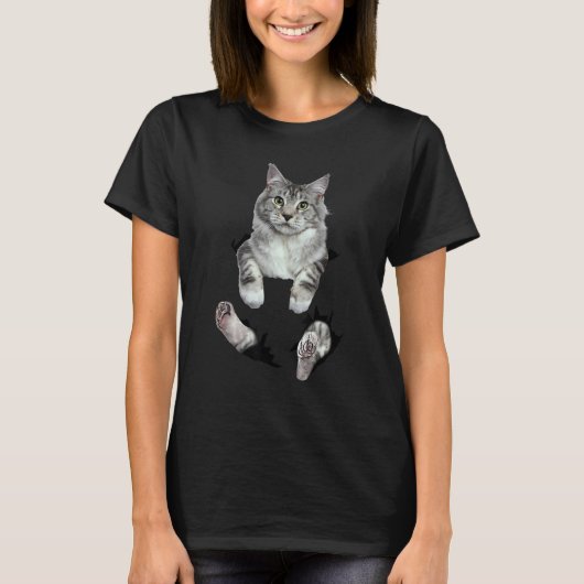 Süße Ca Weiße Katze Kätzchen T-Shirt (Vorderseite)