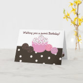 Süße Cake Ball Geburtstagsdesign Karte (Gelbe Blume)