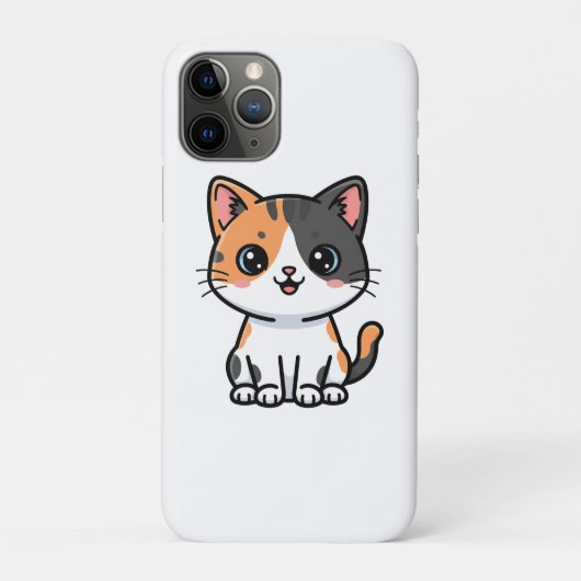 Süße Calico-Kätzchen-Cartoonfigur Case-Mate iPhone Hülle (Rückseite)
