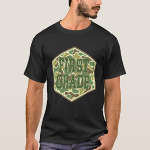 Süße Camo Erstklässler Zurück zur Schule Lustiger T-Shirt
