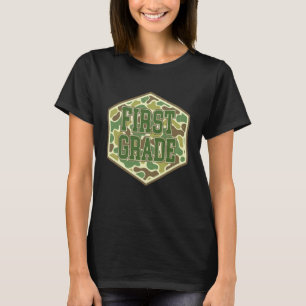 Süße Camo Erstklässler Zurück zur Schule Lustiger T-Shirt