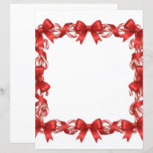 Süße Candy Cane und rote Schleife Schreibwaren (Vorne/Hinten)