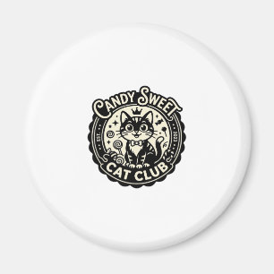 Süße Candy-Katze Lustige Katze Grafik - Candy Süße Magnet