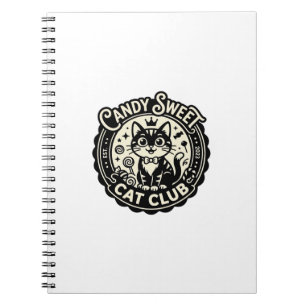 Süße Candy-Katze Lustige Katze Grafik - Candy Süße Notizblock