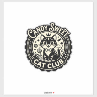 Süße Candy-Katze Lustige Katze Grafik - Candy Swee Aufkleber