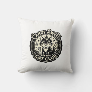 Süße Candy-Katze Lustige Katze Grafik - Candy Swee Kissen