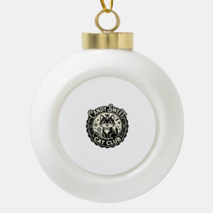 Süße Candy-Katze Lustige Katze Grafik - Süße Candy Keramik Kugel-Ornament