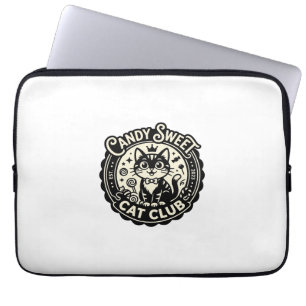 Süße Candy-Katze Lustige Katze Grafik - Süße Candy Laptopschutzhülle