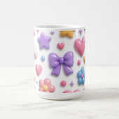 Süße Candy Pastell Icons Muster Kaffeetasse (Mittel)
