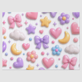 Süße Candy Pastell Icons Muster Seidenpapier