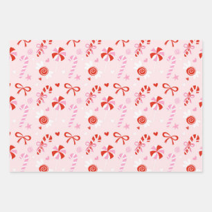 Süße Candy Pink Geschenkpapier Set