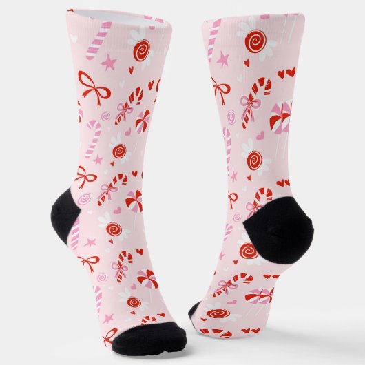 Süße Candy Pink Socken (Gewinkelt)
