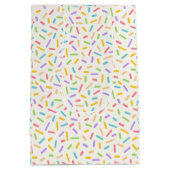 Süße Candy-Sprinkles-Muster-Geschenktasche Mittlere Geschenktüte (Rückseite)