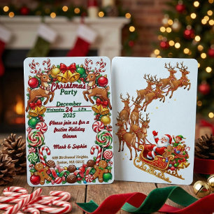 Süße Candy-Weihnachtsleckereien  Einladung