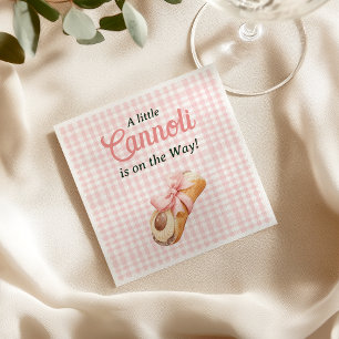Süße Cannoli-Rosa-Schleifen-Mädchen-Italienische B Serviette