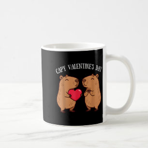 Süße Capy Valentinstag Capybara Liebhaber Romantis Kaffeetasse