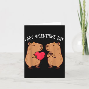 Süße Capy Valentinstag Capybara Liebhaber Romantis Karte