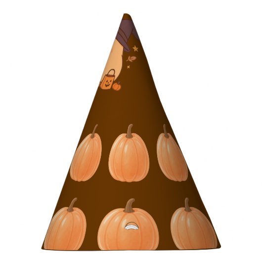 Süße Capybara auf Kürbis-Halloween-Partyhut Partyhütchen (Rechts)