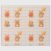 Süße Capybara-Baby-Party Geschenkpapier (Flach)