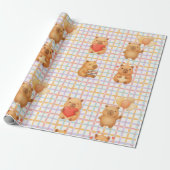 Süße Capybara-Baby-Party Geschenkpapier (Ungerollt)